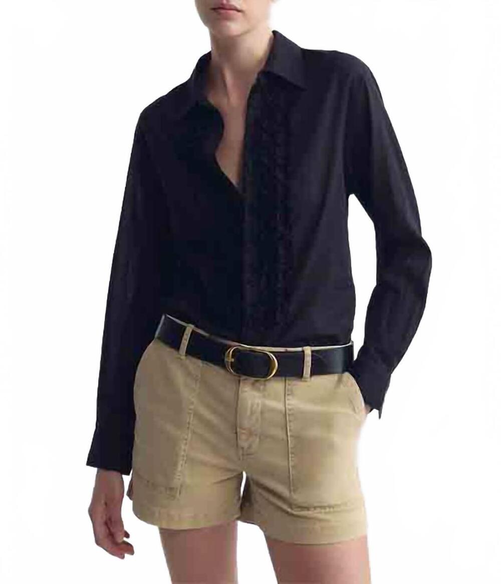 NEW NILI LOTAN utility shorts in washed solstice
